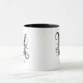 Elegante Bad Witch Naam Halloween Zwart en Wit Mok (Midden)