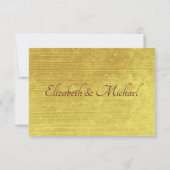 Élégante bague or mariage RSVP (Dos)