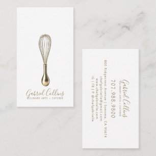 Elegante Bakker Catering Gouden Gardeer Visitekaartje