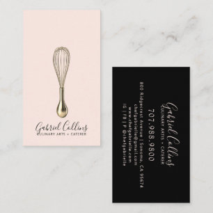 Elegante bakkers gardeerwhisk visitekaartje