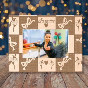 Elegante Ballerina Danser's Keepsake met naam Gegraveerde Lijstjes