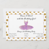 Elegante Ballerina Feest Uitnodiging (Voorkant)