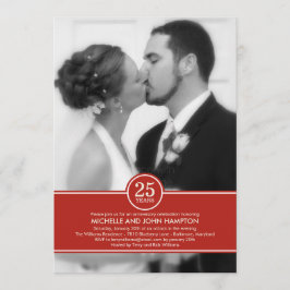 Elegante bandjubileum foto uitnodiging