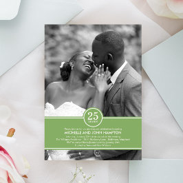 Elegante bandjubileum foto uitnodiging