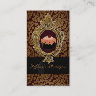 Elegante banketbakker cupcake visitekaartje