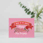 Elegante banner Happy Mother's Day Briefkaart (Staand voorkant)