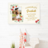 Élégante bannière de la fête de graduation florale (Insitu)