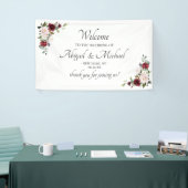 Élégante bannière de Mariage d'accueil floral de B (Salon professionnel)