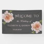 Élégante bannière de Mariage Rose chic (Horizontal)