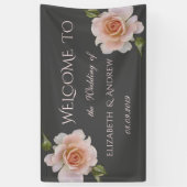 Élégante bannière de Mariage Rose chic (Vertical)