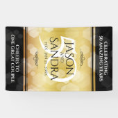 Élégante bannière du 50e anniversaire du Mariage d (Horizontal)