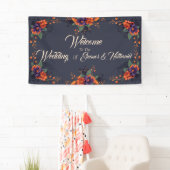 Élégante bannière gothique 3D Mariage floral (En situation)