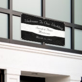 Élégante Bannière Mariage d'or Confetti moderne (Bâtiment extérieur)