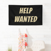 Élégante Bannière RECHERCHÉE Black & Gold HELP per (En situation)