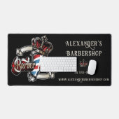 Elegante Barber Pole Personaliseer Desk Mat (Keyboard & Muis)