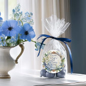 Elegante Barok Bloemen Lijst 21ste Verjaardag Part Ronde Sticker