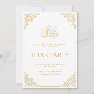 Elegante  Barok Lijst Ramadan Iftar Party Kaart
