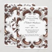 Elegante barokbrunch & bubbels kaart (Voorkant / Achterkant)