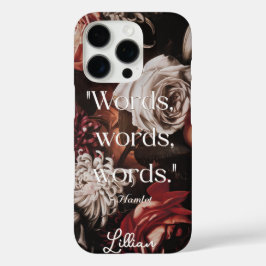 Elegante barokke bloemenquote iPhone 16 pro hoesje