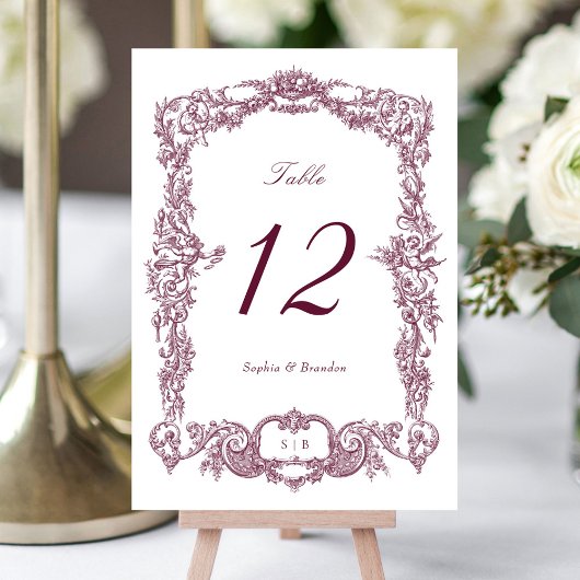 Elegante barokke bloementuin Lijst Bourgogne Kaart