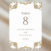 Elegante barokke bruiloft kaart