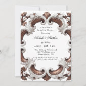 Elegante barokke koppels douche kaart (Voorkant)