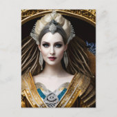 Elegante barokkoningin briefkaart (Voorkant)