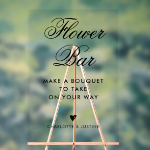 Élégante barre de Fête des mariées de script