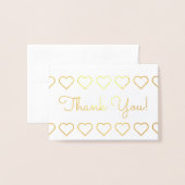 Elegante, basis "Dank je wel!"-kaart Folie Kaarten (Voorkant met envelop)