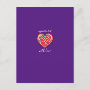 Elegante Be werkbare Eenvoudige Hart Ontwerp Briefkaart