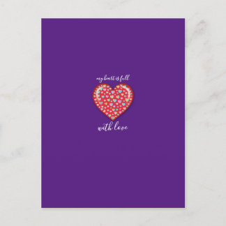 Elegante Be werkbare Eenvoudige Hart Ontwerp Briefkaart