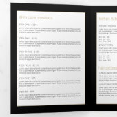 Elégante Beauté Gold Sunburst Black Brochure (Intérieur en premier)