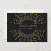 Elégante Beauté Gold Sunburst Black Carte cadeau (Dos)