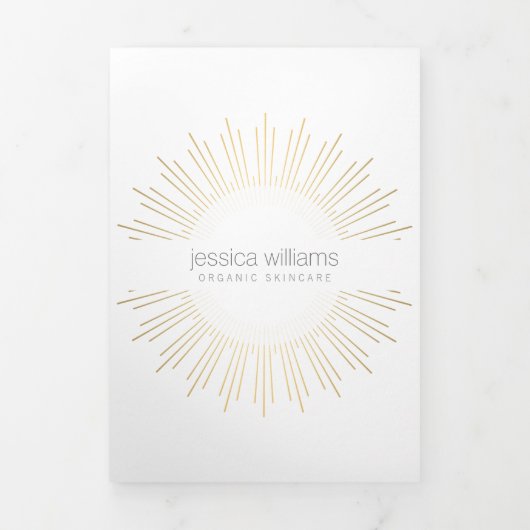 Elégante Beauté Gold Sunburst Brochure (Page de couverture)
