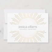 Elégante Beauté Gold Sunburst Salon Carte cadeau (Dos)