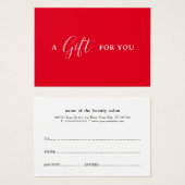 Élégante beauté rouge minimaliste (Devant & derrière)