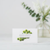 Elegante Beauty Groene Bloemen Motief Cosmetologis Visitekaartje (Staand voorkant)