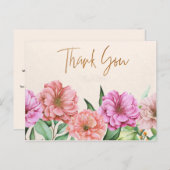 Elegante bedankkaart briefkaart (Voorkant / Achterkant)