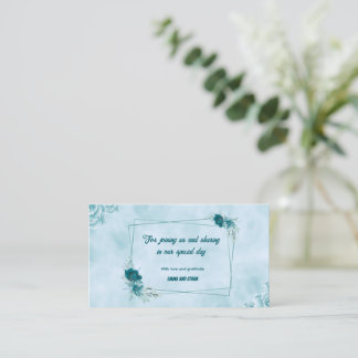 Elegante bedankkaart - Hemelblauwe kleuren Notitiekaartje