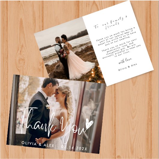 Elegante bedankkaart kaart