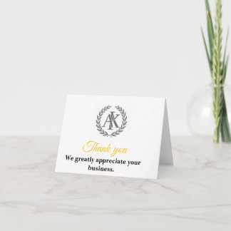 Elegante Bedankkaart voor Zakelijk Gebruik