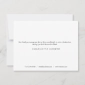 Elegante Bedankkaart voor Zakelijk Voorjaar met Bl (Achterkant)