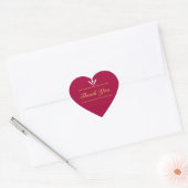 Elegante Bedankt Hart Sticker (Envelop)