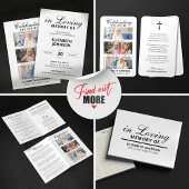 Elegante begrafenis met fotocollage programma