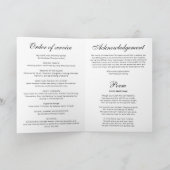 Elegante begrafenis met fotocollage programma (Binnen)