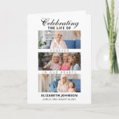 Elegante begrafenis met fotocollage programma (Voorkant)