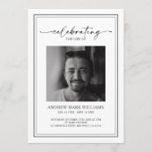 Elegante begrafenis orde van dienst programma (Voorkant)