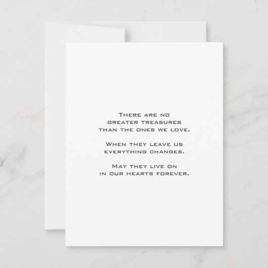 Elegante begrafenis viering van het leven dank u k bedankkaart