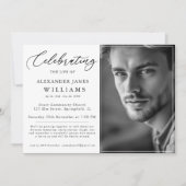 Elegante begrafenis viering van het leven Foto Mem Kaart (Voorkant)