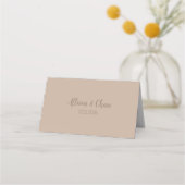 Elegante Beige Bloemige Bruiloft (Achterkant)